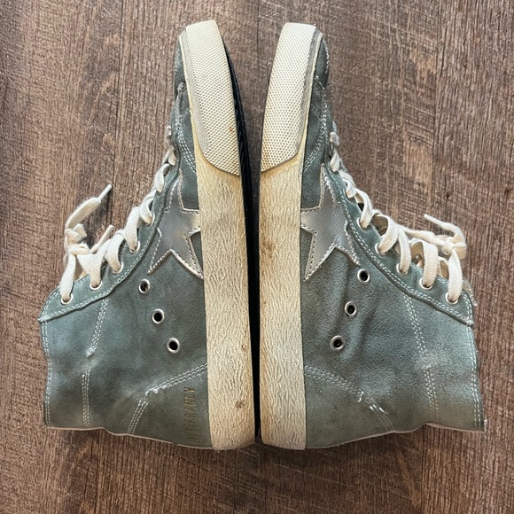 Golden Goose Green High-Top Sneakers - Picture 5 of 6